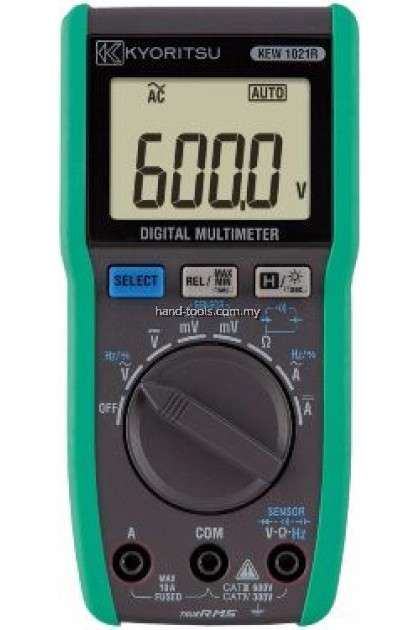 Kyoritsu 1021R Digital Multimeter 100% New & Original ,KE1021R with Test Leads, Ceramic Fuse, Carrying Case, Battery)